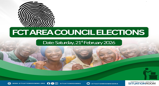FCT Polls: Situation Room deploys observers, urges eligible voters to exercise civic right peacefully